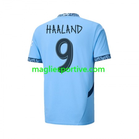 Completo Calcio Manchester City UCL Font Haaland 9 Divisa Prima 2024-2025